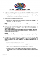 RADMAC Operating Instructions December 2025