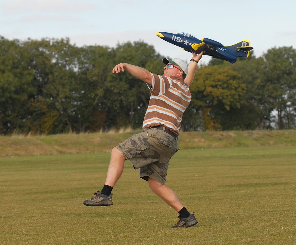 Dennis launching a jet